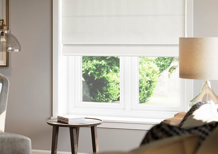 Laura Ashley Candy Stripe, Steel - Twist&Fit Roman Blind - Image 5